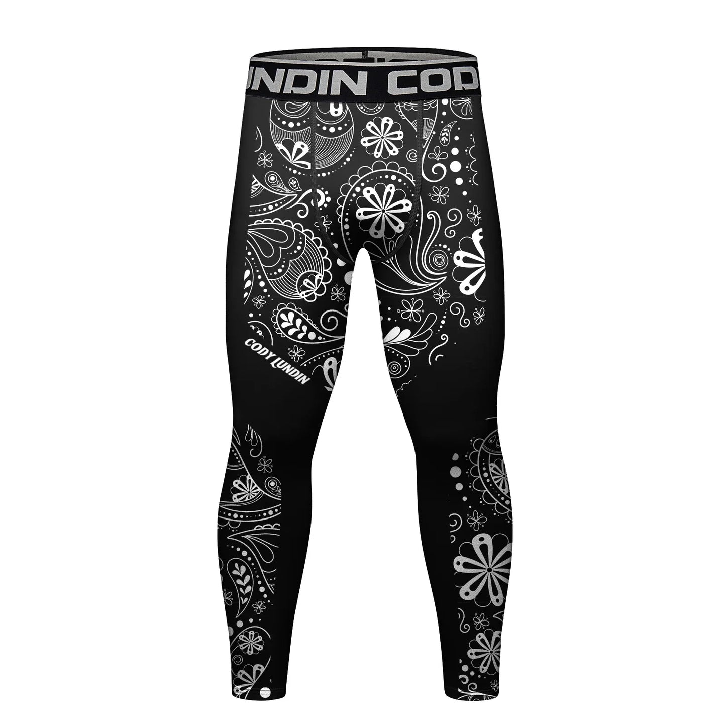 Hete Verkoop Cody Lundin Bedrukte Bloem Fitness Bjj Jiu   nti-uv Mannelijke Sublimatie Oefening Jogging Hardlooplegging Legging