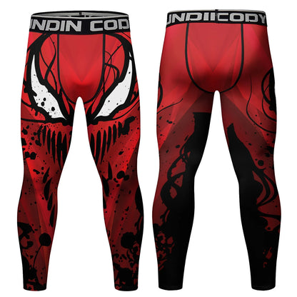 Hete Verkoop Cody Lundin Bedrukte Bloem Fitness Bjj Jiu   nti-uv Mannelijke Sublimatie Oefening Jogging Hardlooplegging Legging