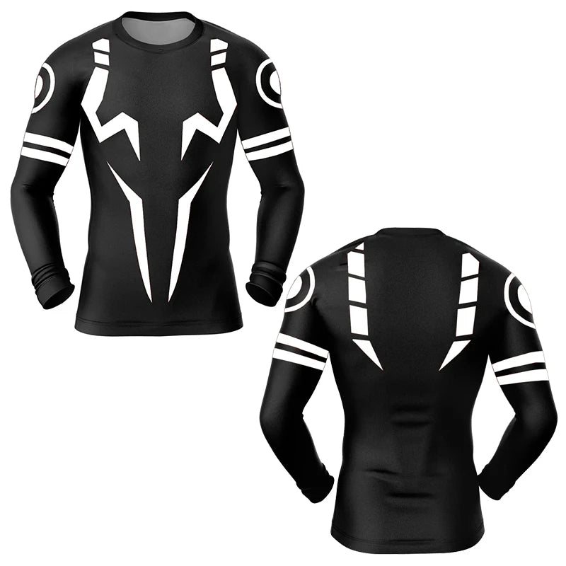 Jujutsu Kaisen 3D Anime Compression T Shirt Men's Sport Running Jogging Gym Tracksuit Men Clothing Boxing Rashgard Tops Man