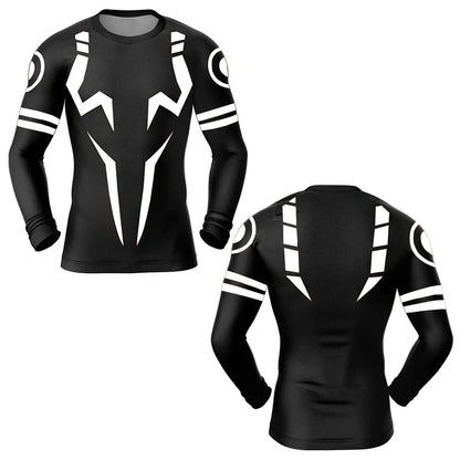 Jujutsu Kaisen 3D Anime Compression T Shirt Men's Sport Running Jogging Gym Tracksuit Men Clothing Boxing Rashgard Tops Man