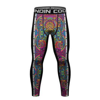 Hete Verkoop Cody Lundin Bedrukte Bloem Fitness Bjj Jiu   nti-uv Mannelijke Sublimatie Oefening Jogging Hardlooplegging Legging