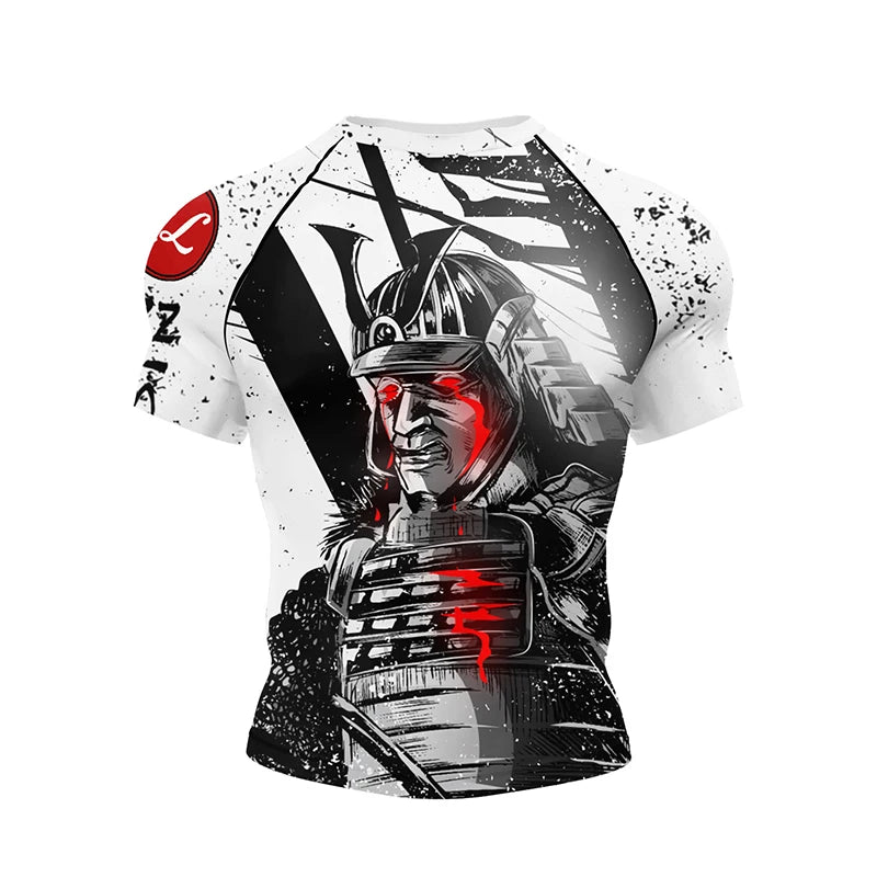 New Men Rashguard MMA T-shirt +Pants MMA Shorts 4PCS/Set Brazilian Grappling Jiu Jitsu Bjj Boxing Jerseys Rash Guard Sportswear