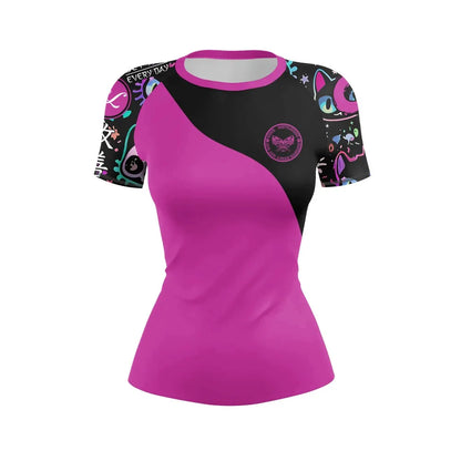 New Ladies Women Rash Guard Gym Clothing MMA Compression Sportswear Jiu Jitsu Rashguard T-shirts+Pant Boxing Grappling 4pcs/Set