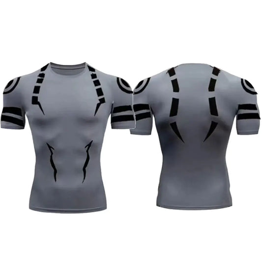 Jujutsu Kaisen 3D Anime Compression T Shirt Men's Sport Running Jogging Gym Tracksuit Men Clothing Boxing Rashgard Tops Man