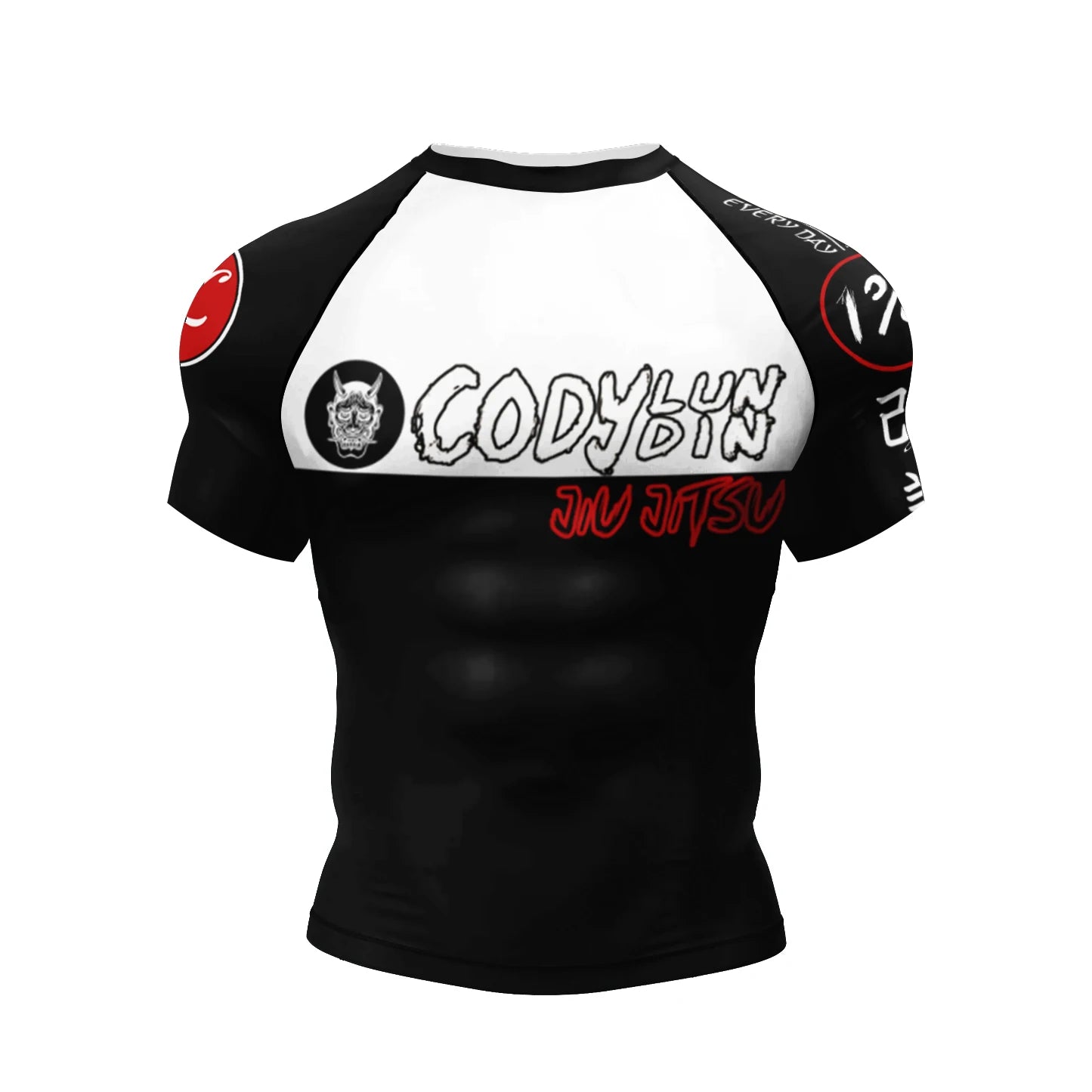 Personal Popular Design Sublimation Short Sleeve Black No Gi BJJ Jiu Jitsu Rashguard Fight BJJ Mma Rash Guard Shirts For Men