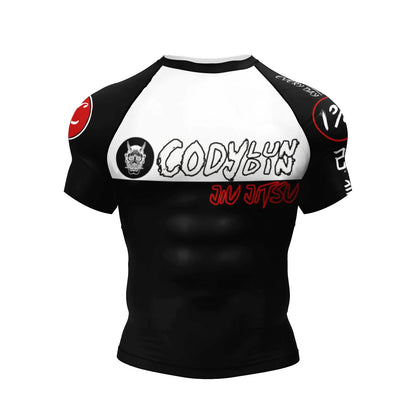 Personal Popular Design Sublimation Short Sleeve Black No Gi BJJ Jiu Jitsu Rashguard Fight BJJ Mma Rash Guard Shirts For Men