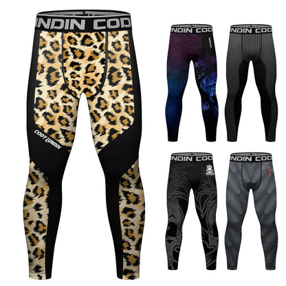 Hete Verkoop Cody Lundin Bedrukte Bloem Fitness Bjj Jiu   nti-uv Mannelijke Sublimatie Oefening Jogging Hardlooplegging Legging